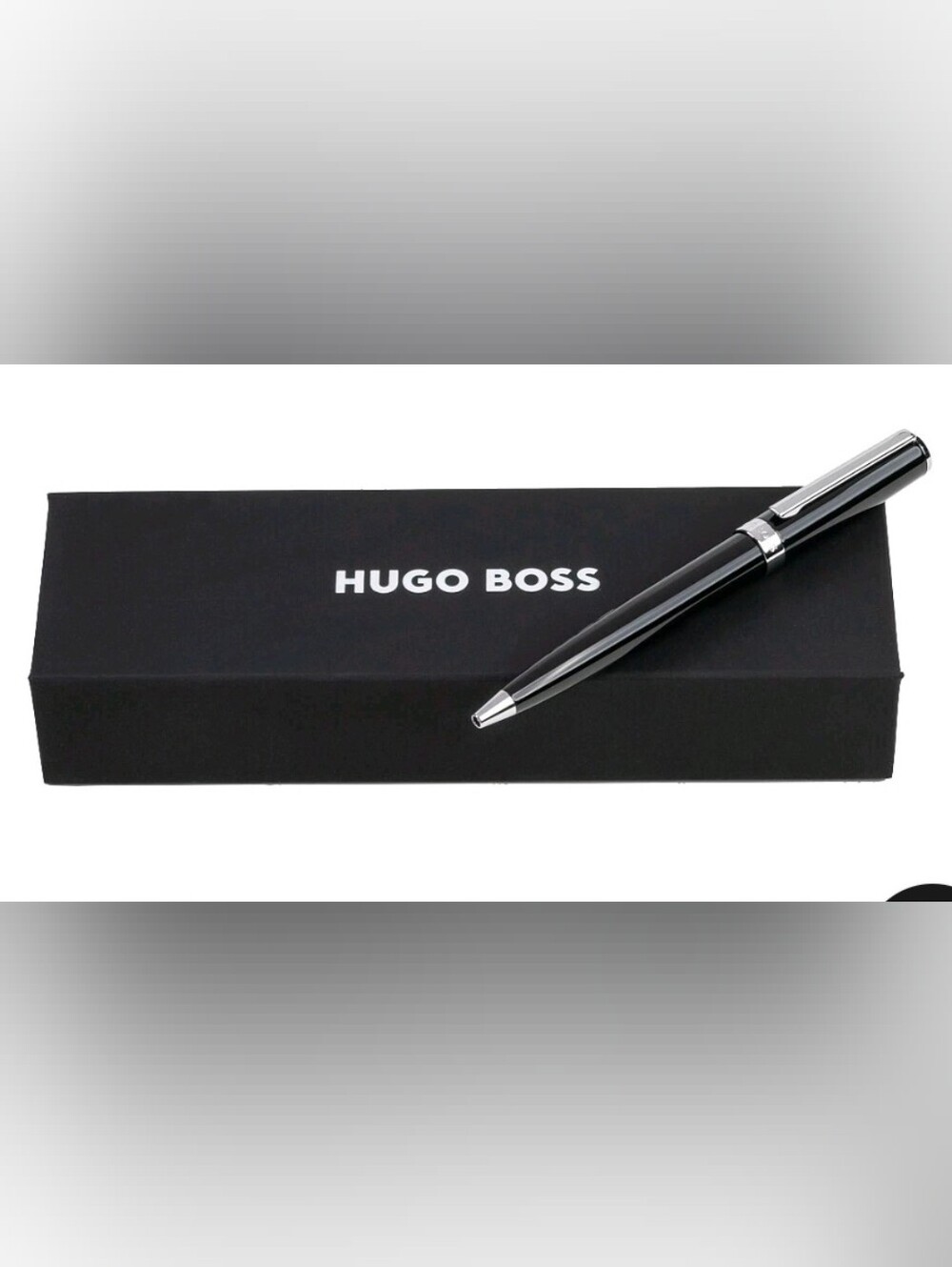 Hugo Boss Black & Silver Executive Ballpoint Pen Gear Icon